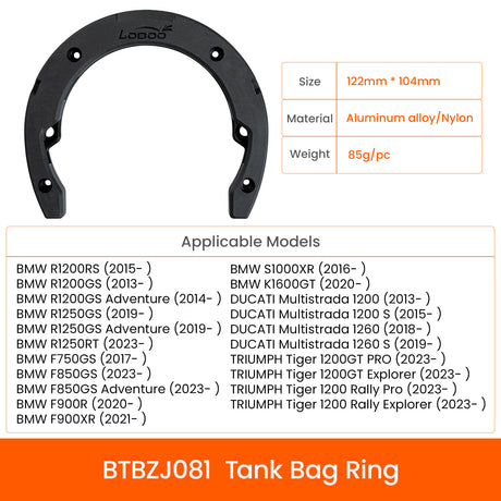 Expandable tank bag 4.5 - 6.5L