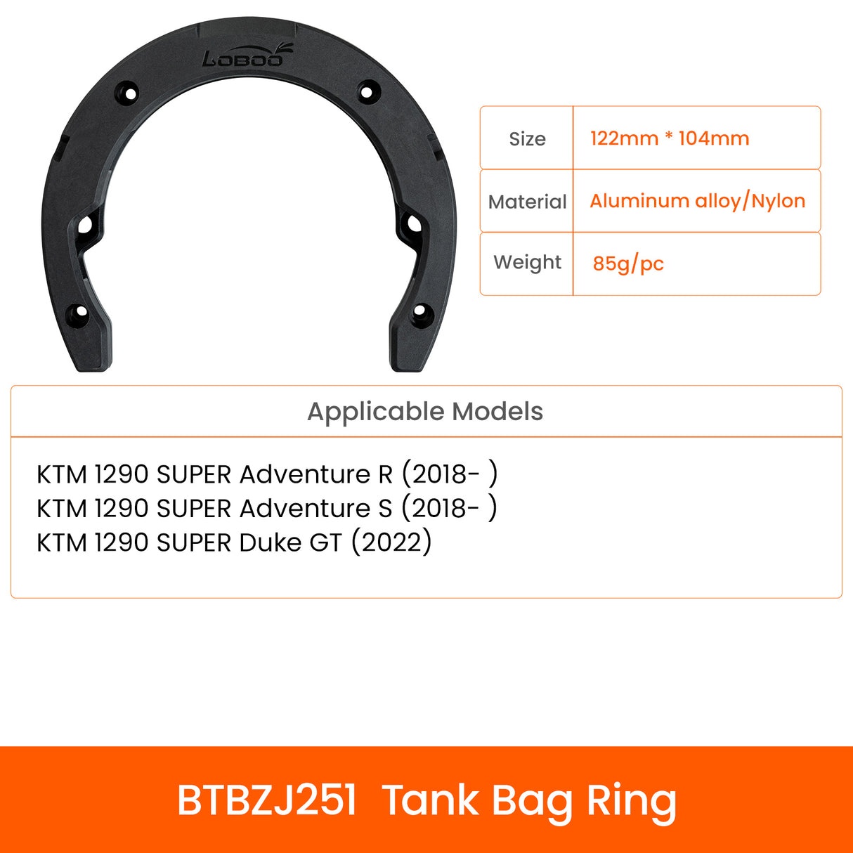 Anello borsa serbatoio: KTM 1290 SUPER ADVENTURE R / S - SUPER DUKE GT