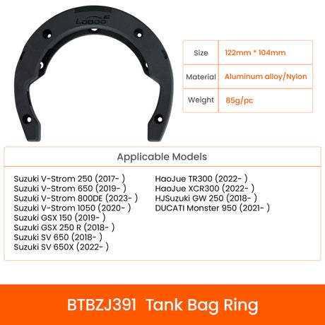 Expandable tank bag 4.5 - 6.5L