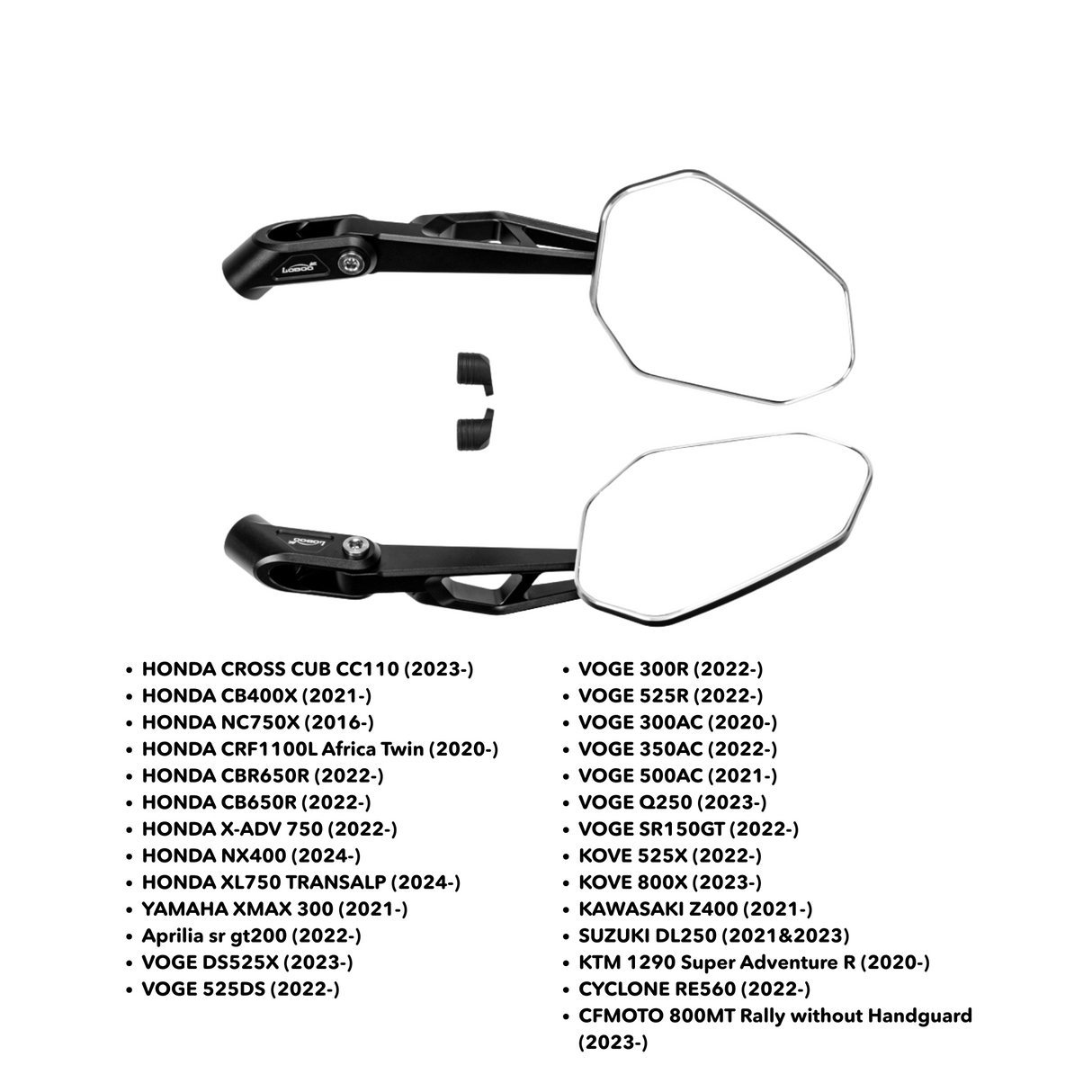 Motorcycle rear view mirrors RM02 Loboo
